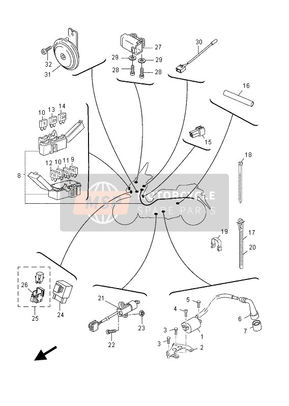 9580M0601200, Bolt,  Flange, Yamaha, 2